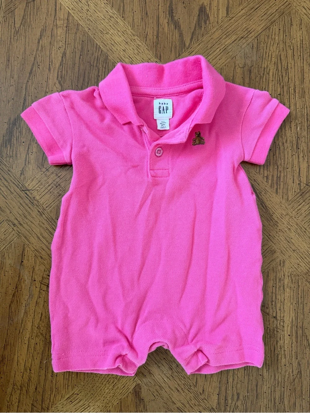 GAP Baby Pink Polo Shirt - 0-3M Baby Kids